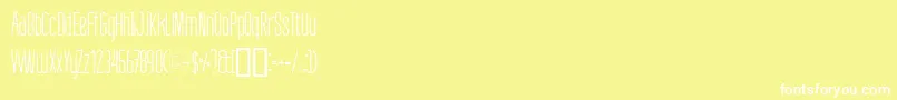 DefattedMilkLight Font – White Fonts on Yellow Background