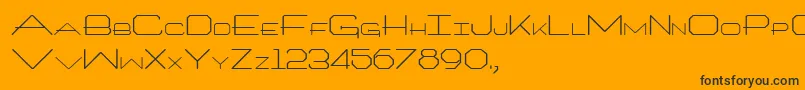 Architech Font – Black Fonts on Orange Background