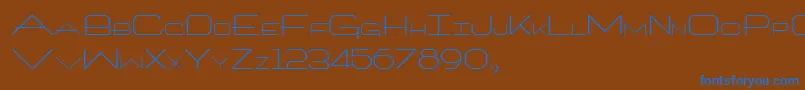 Architech Font – Blue Fonts on Brown Background