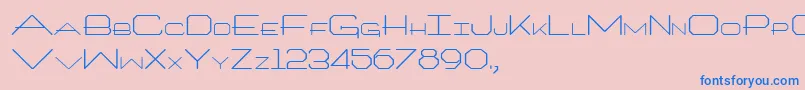 Architech Font – Blue Fonts on Pink Background