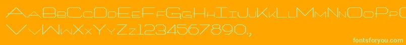 Architech Font – Green Fonts on Orange Background