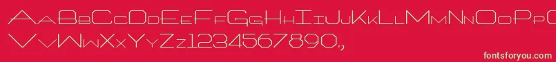 Architech Font – Green Fonts on Red Background