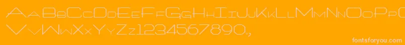 Architech Font – Pink Fonts on Orange Background