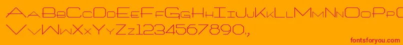 Architech Font – Red Fonts on Orange Background