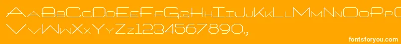 Architech Font – White Fonts on Orange Background