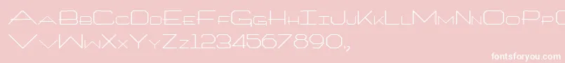 Architech Font – White Fonts on Pink Background