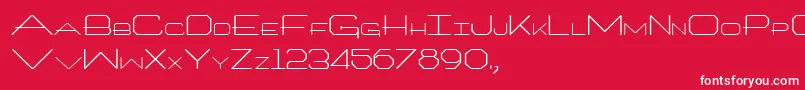 Architech Font – White Fonts on Red Background