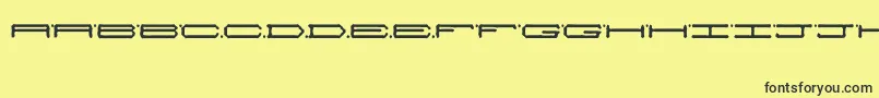 Alienwarping Font – Black Fonts on Yellow Background