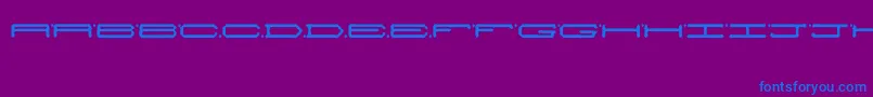 Alienwarping Font – Blue Fonts on Purple Background