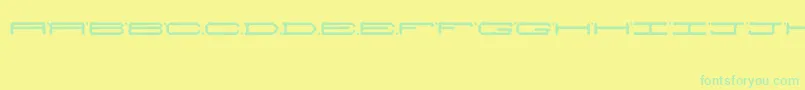 Czcionka Alienwarping – zielone czcionki na żółtym tle