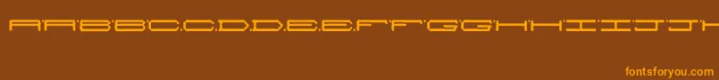 Alienwarping Font – Orange Fonts on Brown Background