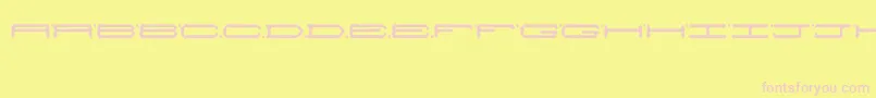Fonte Alienwarping – fontes rosa em um fundo amarelo