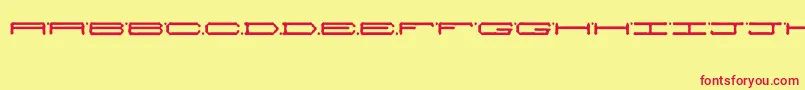 Alienwarping Font – Red Fonts on Yellow Background