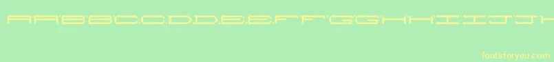 Alienwarping Font – Yellow Fonts on Green Background