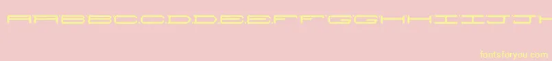 Czcionka Alienwarping – żółte czcionki na różowym tle