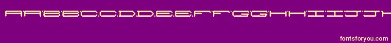 Alienwarping Font – Yellow Fonts on Purple Background