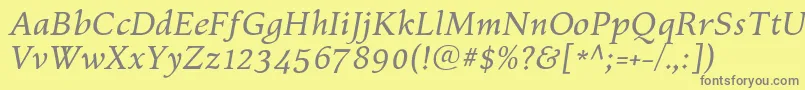More about KelvinchItalic Font KelvinchItalic Font – Gray Fonts on Yellow Background