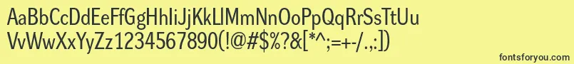 Dynagroteskrm Font – Black Fonts on Yellow Background