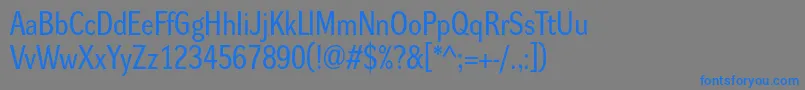 Dynagroteskrm Font – Blue Fonts on Gray Background