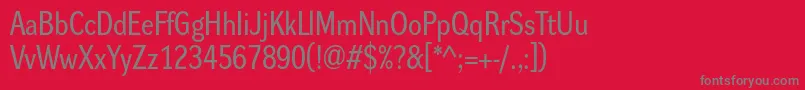 Dynagroteskrm Font – Gray Fonts on Red Background