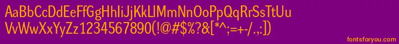 Dynagroteskrm Font – Orange Fonts on Purple Background