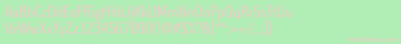 Dynagroteskrm Font – Pink Fonts on Green Background