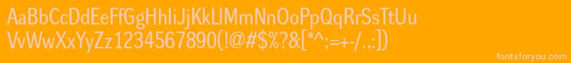 Dynagroteskrm Font – Pink Fonts on Orange Background