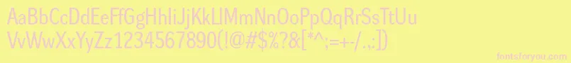 Dynagroteskrm Font – Pink Fonts on Yellow Background