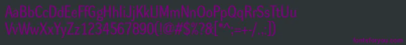 Dynagroteskrm Font – Purple Fonts on Black Background
