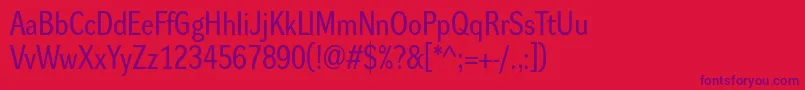 Dynagroteskrm Font – Purple Fonts on Red Background