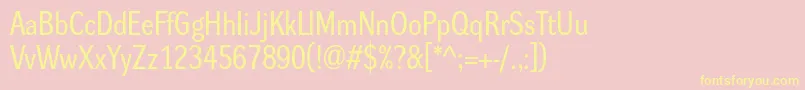 Dynagroteskrm Font – Yellow Fonts on Pink Background