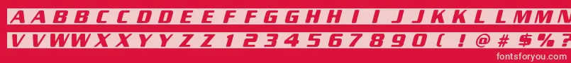 NewSpace Font – Pink Fonts on Red Background