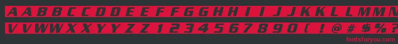 フォントNewSpace – 黒い背景に赤い文字
