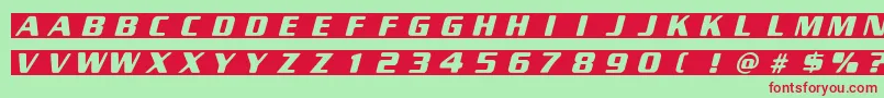 NewSpace Font – Red Fonts on Green Background