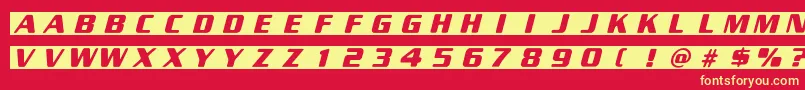 NewSpace Font – Yellow Fonts on Red Background