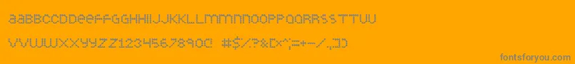 Inkblob Font – Gray Fonts on Orange Background