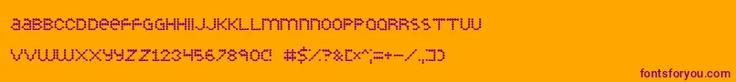 Шрифт Inkblob – фиолетовые шрифты на оранжевом фоне