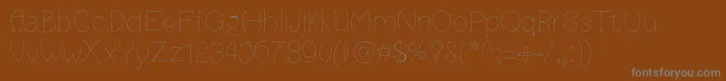 Czcionka Pancake – szare czcionki na brązowym tle