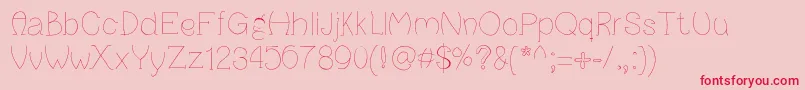 Pancake Font – Red Fonts on Pink Background