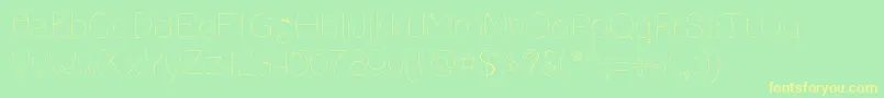 Pancake Font – Yellow Fonts on Green Background