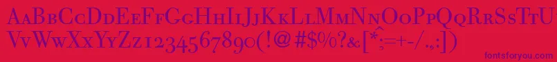 GiambattistasmcRegularDb Font – Purple Fonts on Red Background