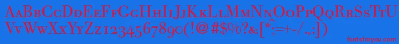 GiambattistasmcRegularDb Font – Red Fonts on Blue Background