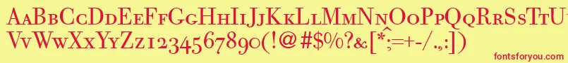 GiambattistasmcRegularDb Font – Red Fonts on Yellow Background