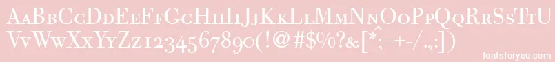 GiambattistasmcRegularDb-Schriftart – Weiße Schriften auf rosa Hintergrund