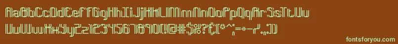 Dyphusio Font – Green Fonts on Brown Background