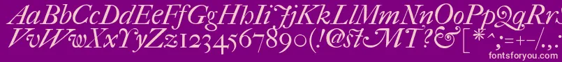 ImFellFrenchCanonItalic Font – Pink Fonts on Purple Background