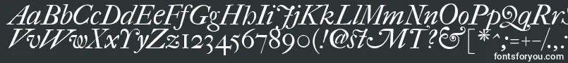 ImFellFrenchCanonItalic-Schriftart – Weiße Schriften auf schwarzem Hintergrund
