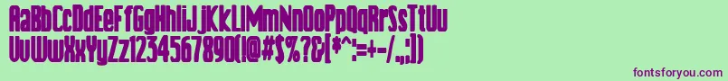 VanillaBoys Font – Purple Fonts on Green Background
