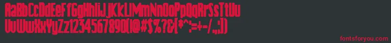VanillaBoys Font – Red Fonts on Black Background