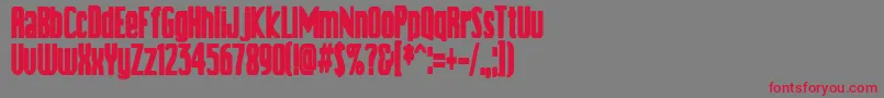 VanillaBoys-Schriftart – Rote Schriften auf grauem Hintergrund